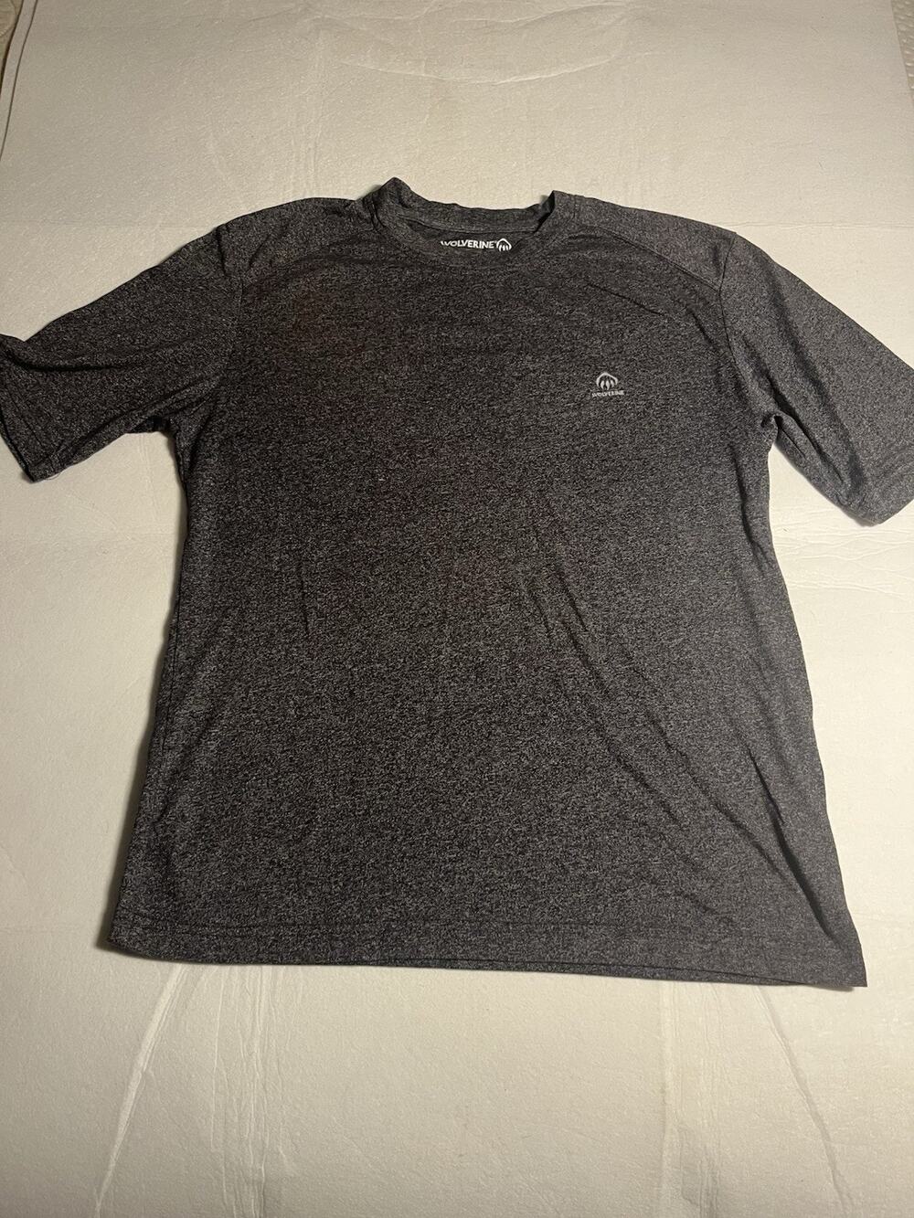 Wolverine Men’s Medium Performance Work T Shirt Gray Moisture Wicking Logo Tee